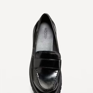 Old Navy Faux - Leather Chunky Heel Loafers